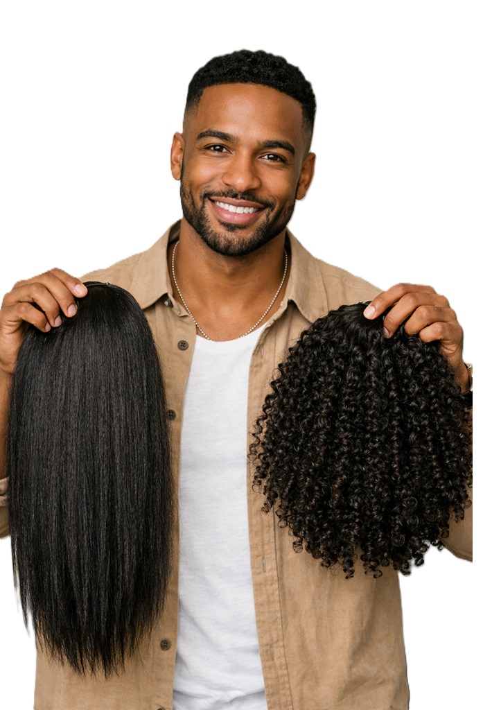 Kinky Straight & Kinky Curly natural wig